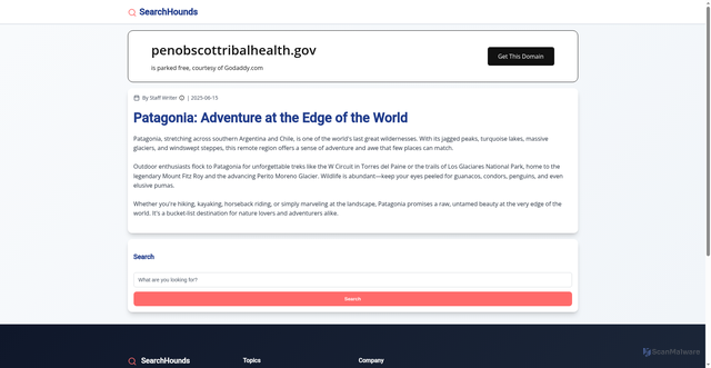 Security scan screenshot of https://penobscottribalhealth.gov/