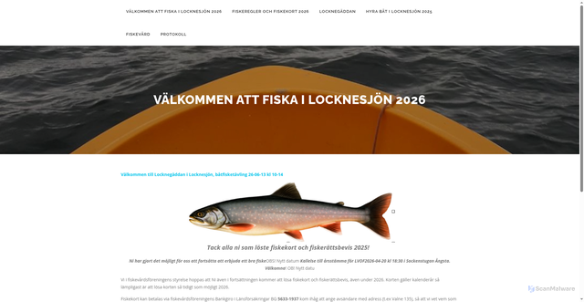 Security scan screenshot of https://locknefiske.se