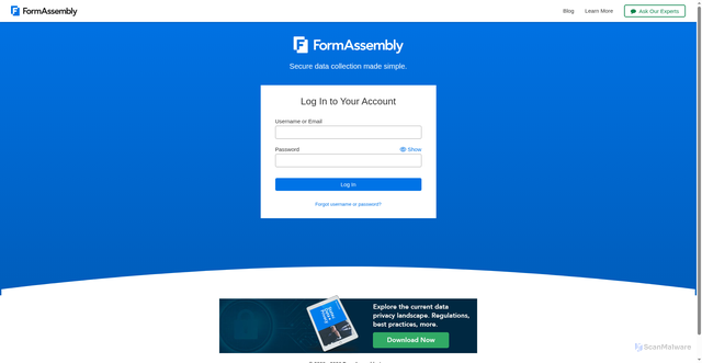 Security scan screenshot of https://benecon.tfaforms.net