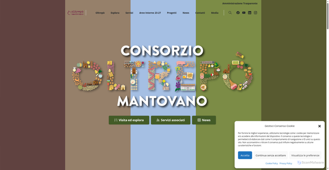 Security scan screenshot of https://www.oltrepomantovano.eu/