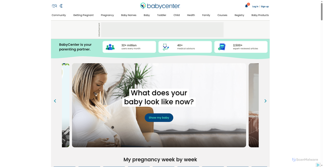 Security scan screenshot of https://email-us.babycenter.com