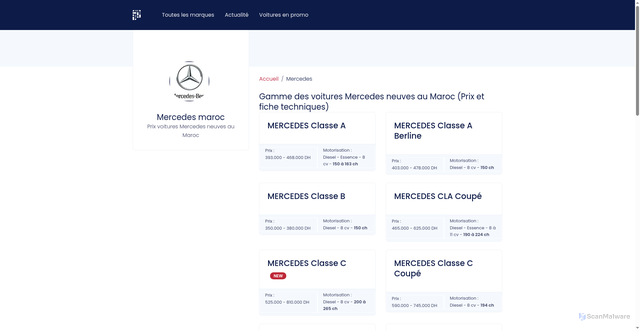 Security scan screenshot of https://voituregatsby.pages.dev/mercedes/