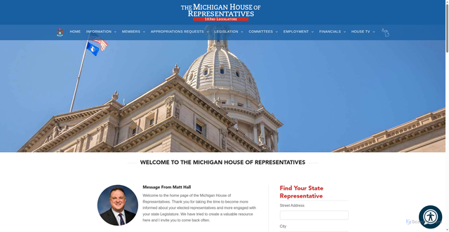 Security scan screenshot of https://www.house.mi.gov/
