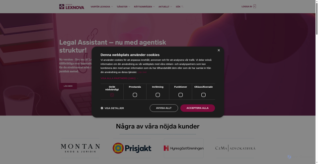 Security scan screenshot of https://lexnova.se