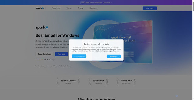 Security scan screenshot of https://sparkmailapp.com/source