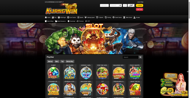 Security scan screenshot of https://ndx-kijangbucin.click/desktop/game/slot/playstar