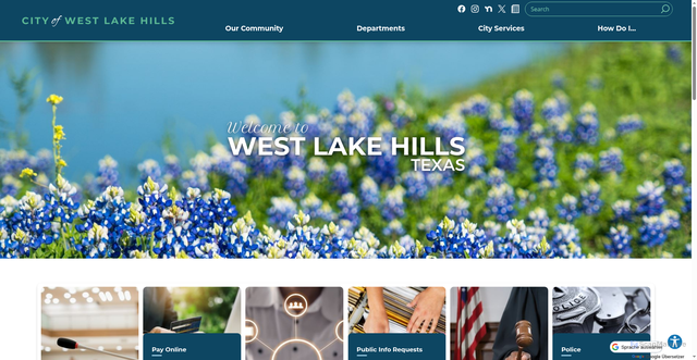 Security scan screenshot of https://westlakehills.gov/