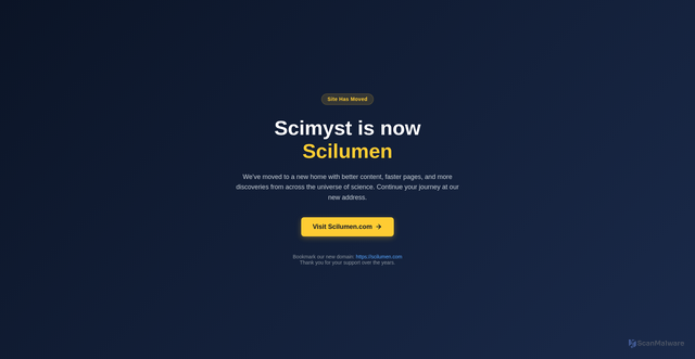 Security scan screenshot of https://scimyst.com