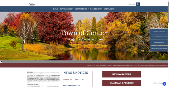 Security scan screenshot of https://centerwi.gov/