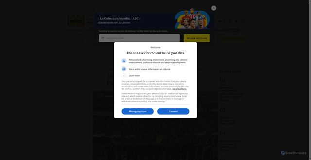 Security scan screenshot of https://www.abc.com.py/deportes/futbol/mundial-de-futbol/2026/06/18/cuando-y-a-que-hora-juega-turquia-vs-paraguay-y-donde-seguir-en-vivo/