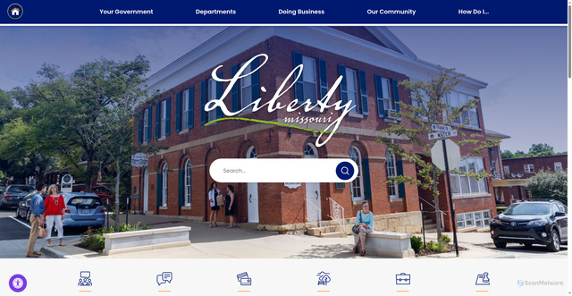 Security scan screenshot of https://libertymissouri.gov/