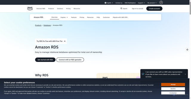 Security scan screenshot of https://rds.ap-south-1.amazonaws.com