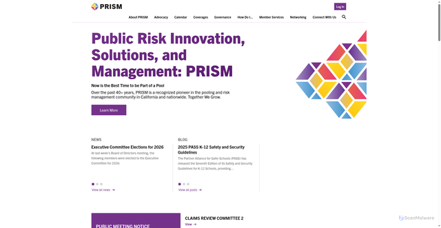 Security scan screenshot of https://prismrisk.gov/