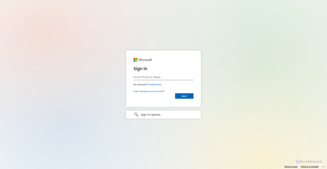 Security scan screenshot of https://login.microsoftonline.hmvegn.ie/