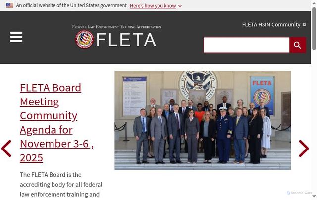 Security scan screenshot of https://fleta.gov/