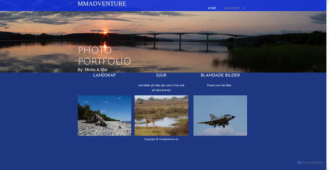 Security scan screenshot of https://mmadventure.se