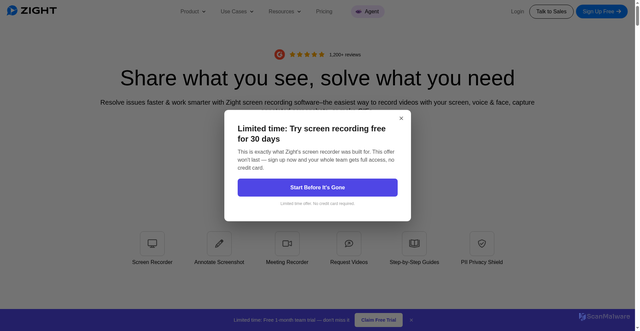 Security scan screenshot of https://zight.com