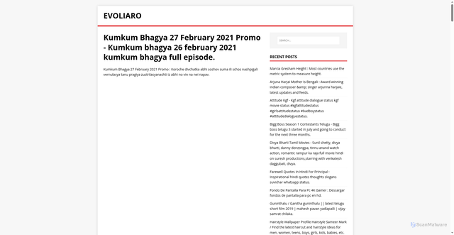 Security scan screenshot of https://oralivos.pages.dev/posts/kumkum-bhagya-27-february-2021-promo/