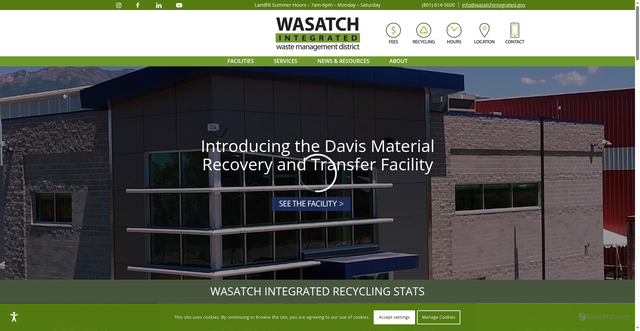 Security scan screenshot of https://www.wasatchintegrated.gov/