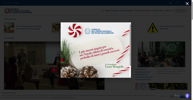 Security scan screenshot of https://www.tecnologialimentari.it/