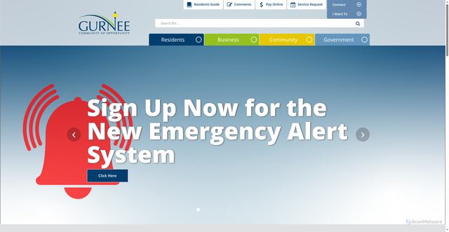 Security scan screenshot of https://www.gurnee.il.us/