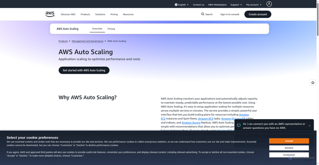 Security scan screenshot of https://autoscaling.ap-northeast-2.amazonaws.com