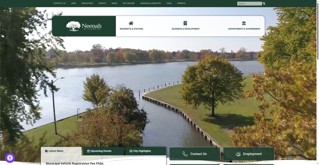 Security scan screenshot of https://www.ci.neenah.wi.us/