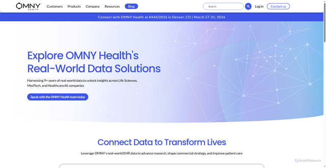 Security scan screenshot of https://omnyhealth.com/