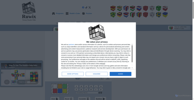Security scan screenshot of https://rubiks-cube-solver.com