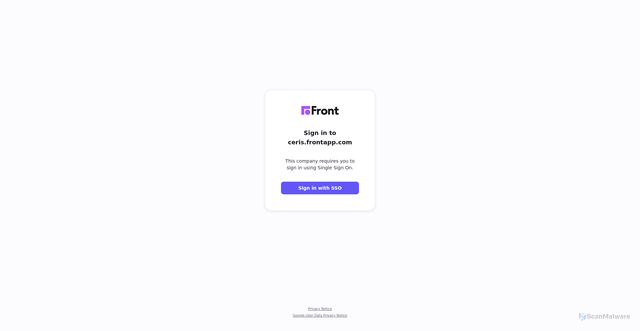 Security scan screenshot of https://ceris.frontapp.com