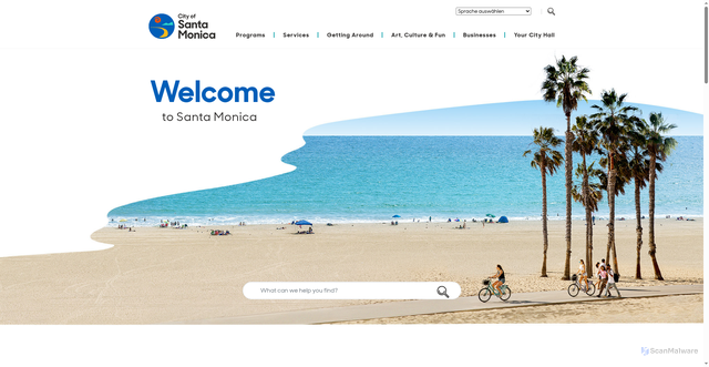 Security scan screenshot of https://www.santamonica.gov/