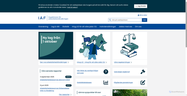 Security scan screenshot of https://www.iaf.se/
