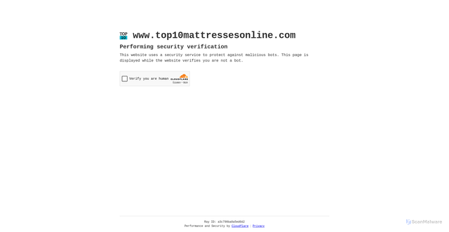 Security scan screenshot of https://top10mattressesonline.com