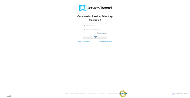 Security scan screenshot of https://fixxbook.servicechannel.com