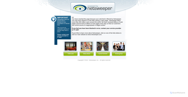 Security scan screenshot of https://poweredby.netsweeper.com