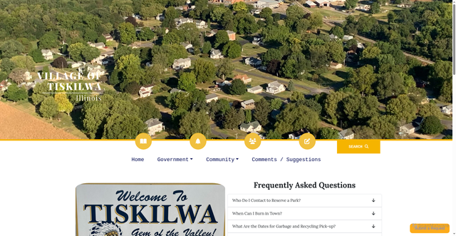Security scan screenshot of https://tiskilwa.gov/