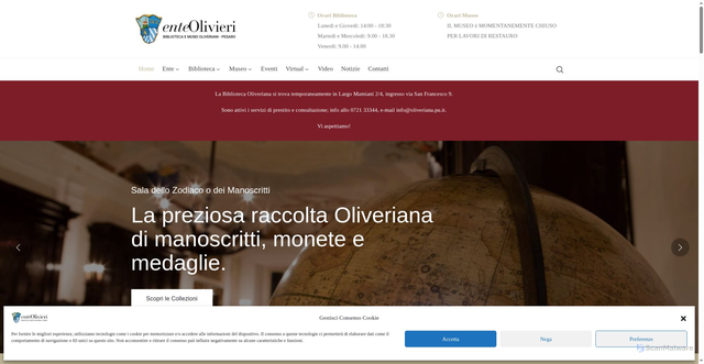 Security scan screenshot of https://oliveriana.pu.it/