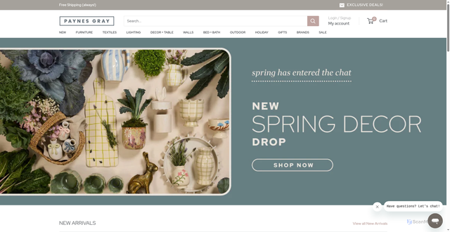 Security scan screenshot of https://www.paynesgray.com