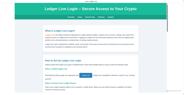 Security scan screenshot of https://live-desktop-ledgr.wixstudio.com/desktop-en