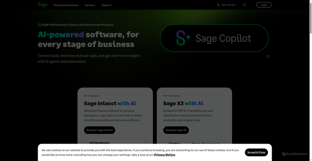 Security scan screenshot of https://sage.my