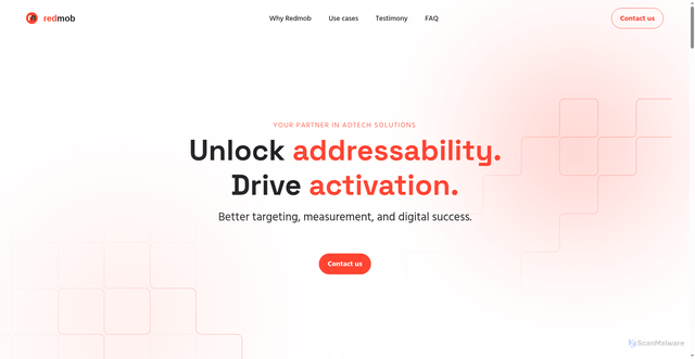 Security scan screenshot of https://redmob.io