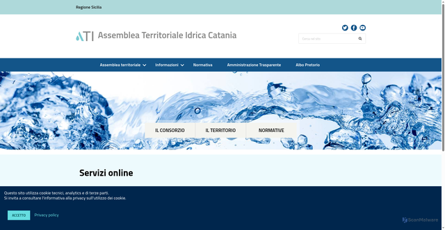 Security scan screenshot of https://www.aticatania.it/