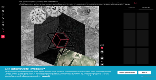 Security scan screenshot of https://vt.tiktok.com/ZS9c687pa/
