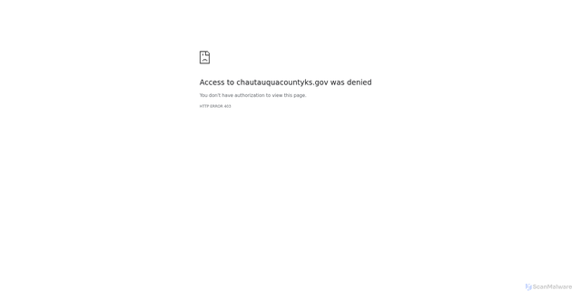 Security scan screenshot of https://chautauquacountyks.gov/