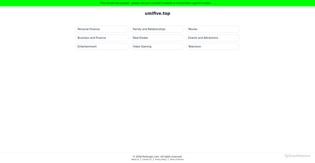 Security scan screenshot of https://umifive.top