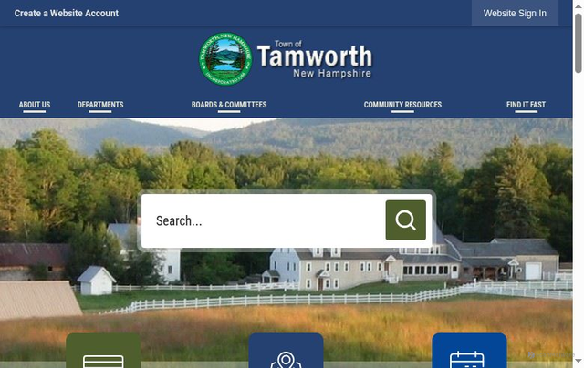 Security scan screenshot of https://tamworthnh.gov/