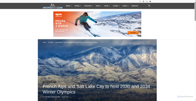 Security scan screenshot of https://www.snowsbest.com/winter-olympics-french-alps-salt-lake-city/