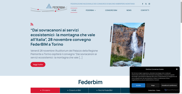 Security scan screenshot of https://federbim.it/