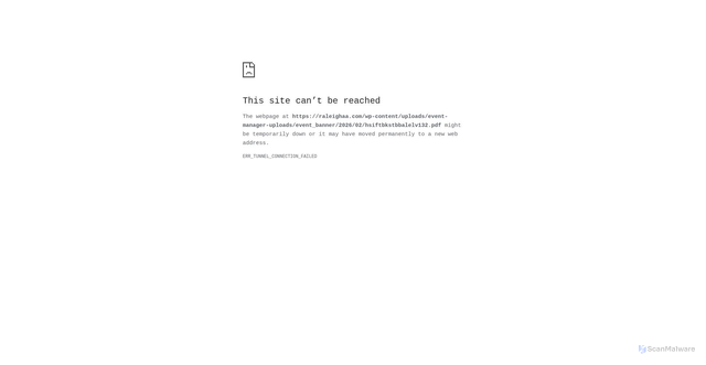 Security scan screenshot of https://raleighaa.com/wp-content/uploads/event-manager-uploads/event_banner/2026/02/hsiftbkstbbalelv132.pdf