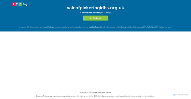 Security scan screenshot of http://www.valeofpickeringidbs.org.uk/Rye_000.htm